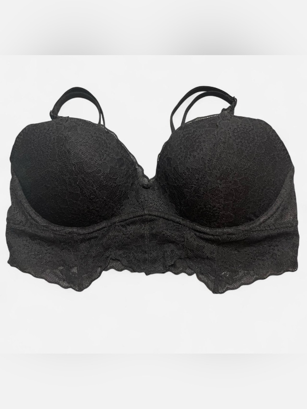 Victoria's Secret Black Lace underwire Longline Bra